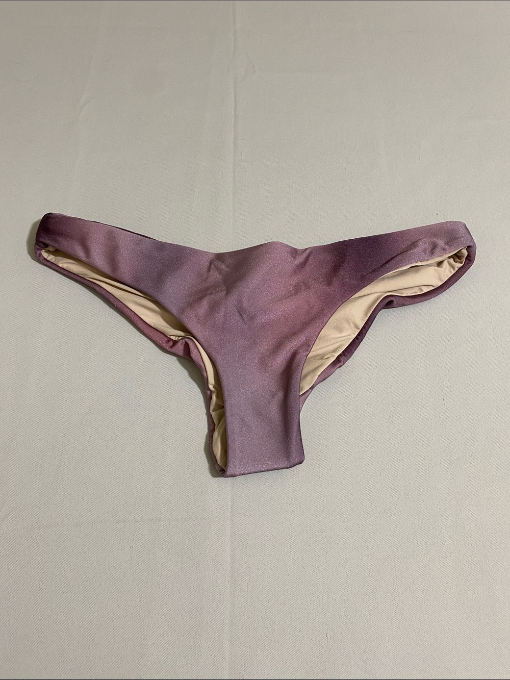PILYQ Violet Sunset Ruched Teeny Bikini Bottom Size M